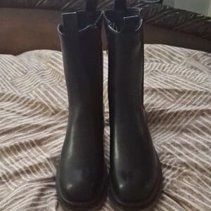 Black Leather  Boots